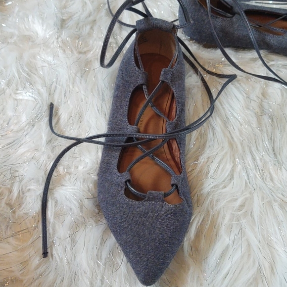 Gap pointed toe flats string ankle size 6.… - Picture 2 of 8